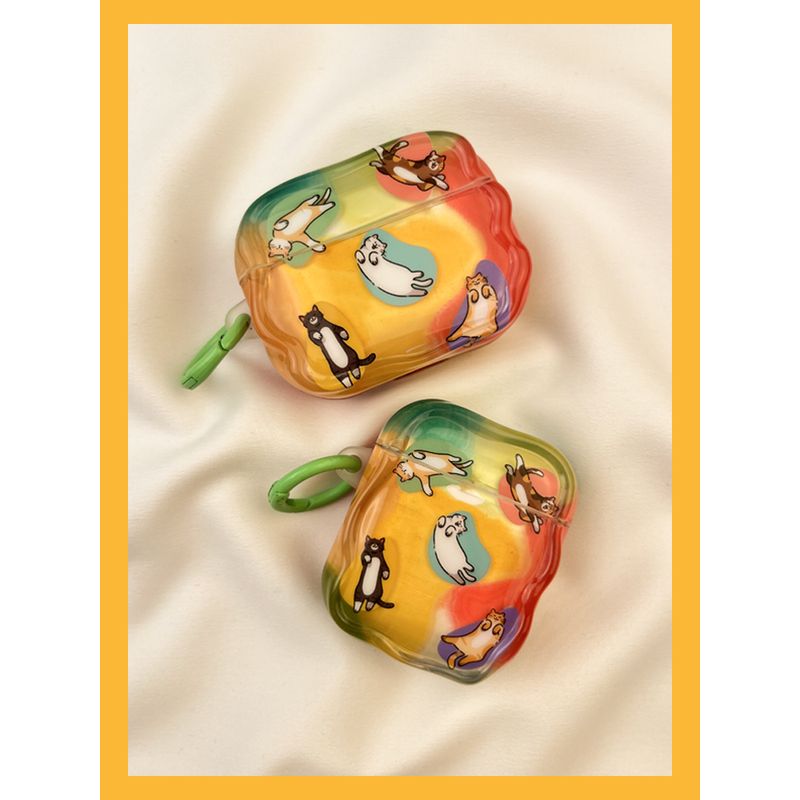 

Aipods2 Earphone Soft Case 1 Generation Third Generation Pro Applicable to Apple Second Generation Airpodpro 5 Generation 5 Generation 4 Generation AirPods 4 [Cute Lazy Kitten] Send Hook