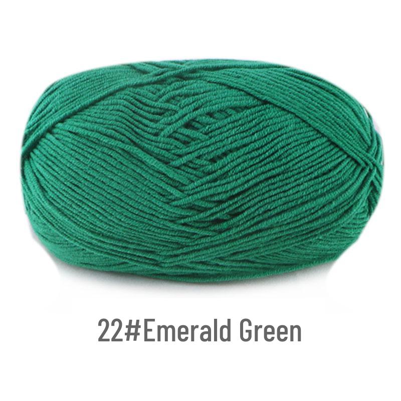Su He 4-Strand Combed Cotton Yarn for Handmade Knitting: DIY Milk Cotton for Dolls, Cushions, and Blankets.