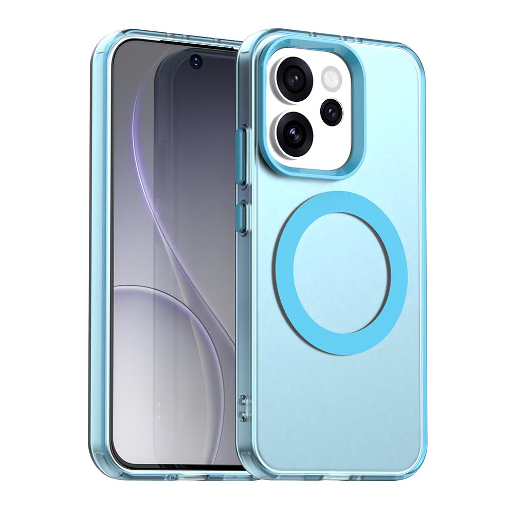 Frosted Clear Candy Color Magnetic Wireless Charging Case For OPPO Reno 15 Pro Max 14 13F12 12Pro Cover Transparent Back Shell