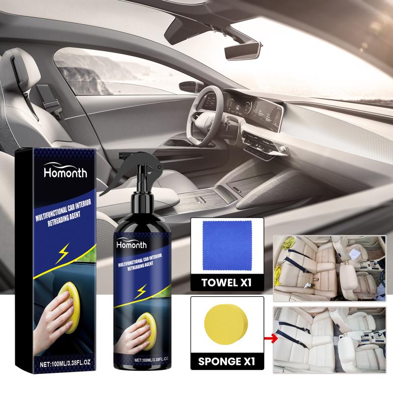 Car Dashboard Detailer Spray Protective Cleaner for Interior Plastic Trim UV Blocking and Dust Resistance for Vehicles