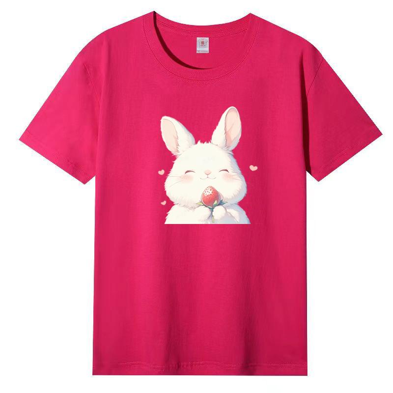 Fun Cat Print Short-sleeved T-shirt Women Summer New Loose Cotton Top Bottoming Shirt