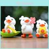 Cute Cartoon Yellow Duck Figurine For Car Decor And Photography Pvc Collectible Toy