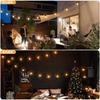 Benature LED String Warm Extension Cord with 16 PC E12 Indoor Camping Christmas Shopping Lights, Outdoor, Rainproof, White, 14.8m Switch, Bulbs,