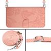 Applicable To Samsung S24 Butterfly Embossed Mobile Phone Leather Case A15 Card Holder Solid Color Lanyard Protective Case A05S Hand Rope