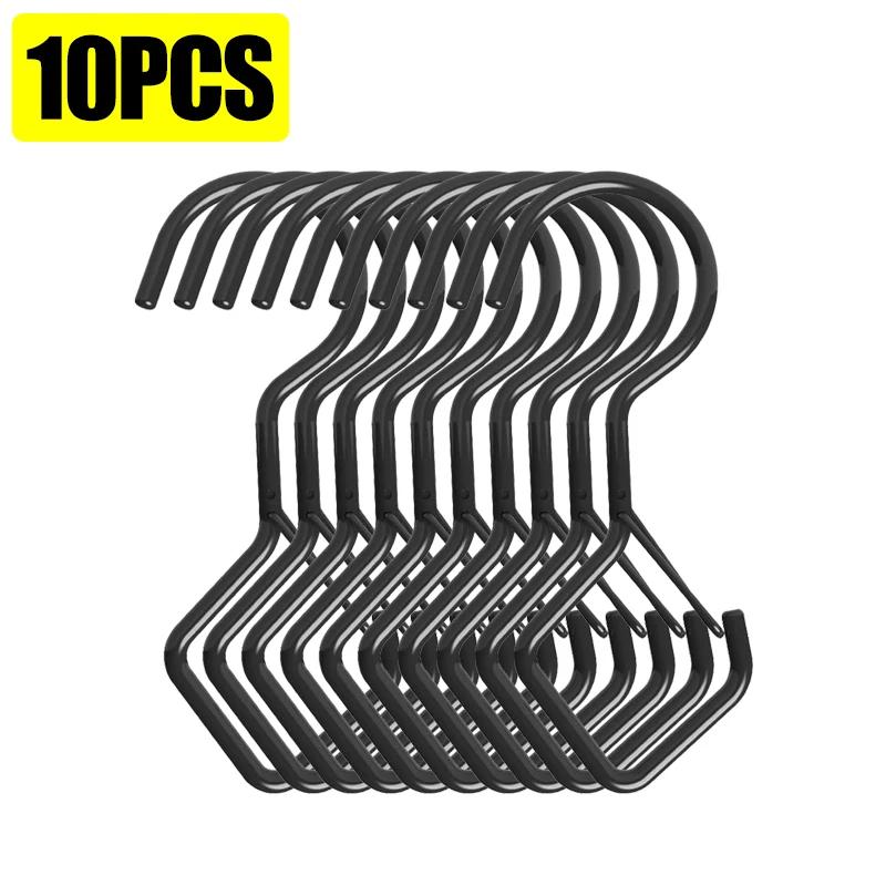 Safety Buckle S Shaped Hooks Windproof S Hook for Hanging Plants Coffee Cups Home Kitchen Storage Racks Clothes Towels S Hooks