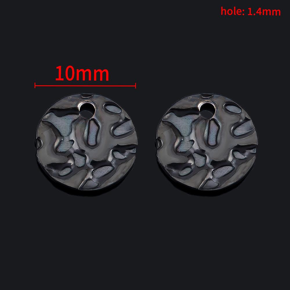 20pcs 8mm 10mm 12mm Stainless Steel Charms Round Blank Stamping Tag Pendants for DIY Bracelet Necklace Jewelry Making Materials