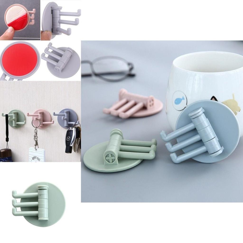 Stylish Wall Mounted Rotatable Hooks Perfect For Efficient Kitchen Towel Storage Solutions