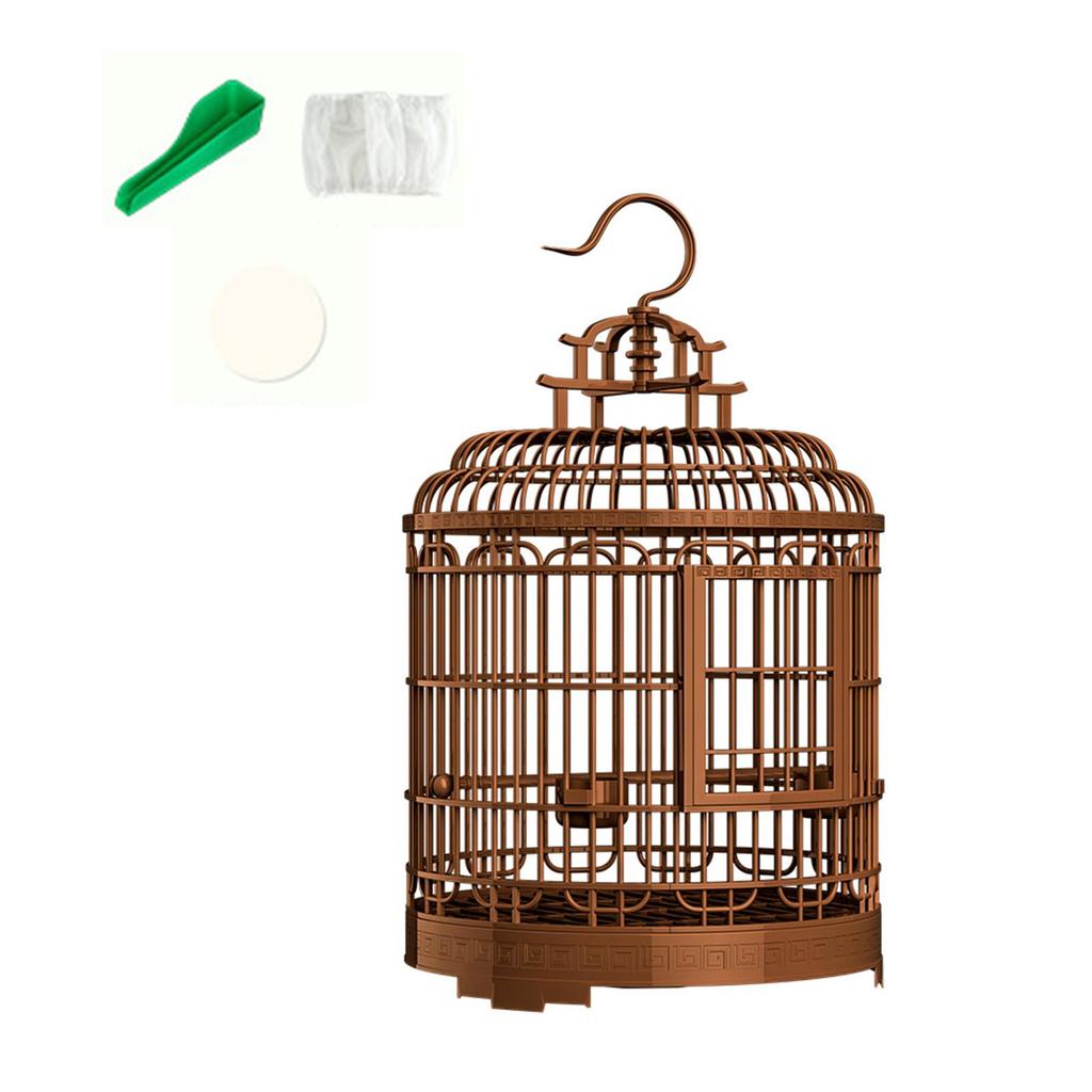 Gabbia per Uccelli Vintage Gabbia per Pappagalli Set Gabbia per Uccelli con Accessori Nido Forniture per Animali Domestici Gabbia per Cocorite Conuri Uccelli Piccoli Fringuelli