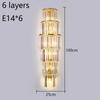 European luxury hotel lobby crystal wall lamp club villa living room office indoor room decoration lighting fixture wall lamp