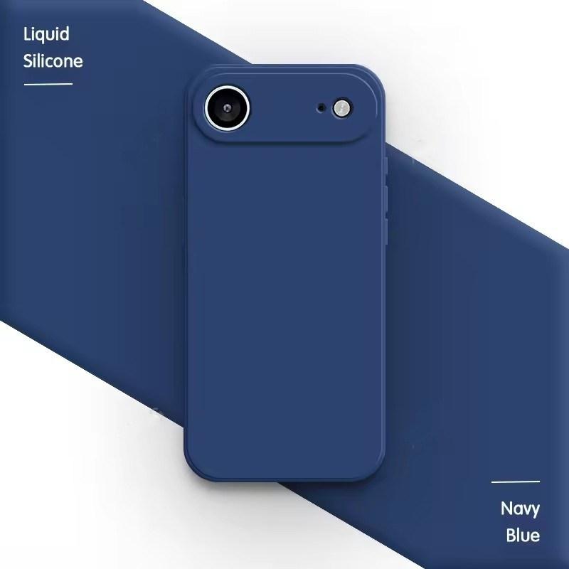 Soft Phone Case for iPhone 17 Air 16E 15 14 13 Mini 12 11 Pro Max Plus 6/7/8 X XR SE Funda Square Liquid Silicone Camera Lens Protection Back Cover