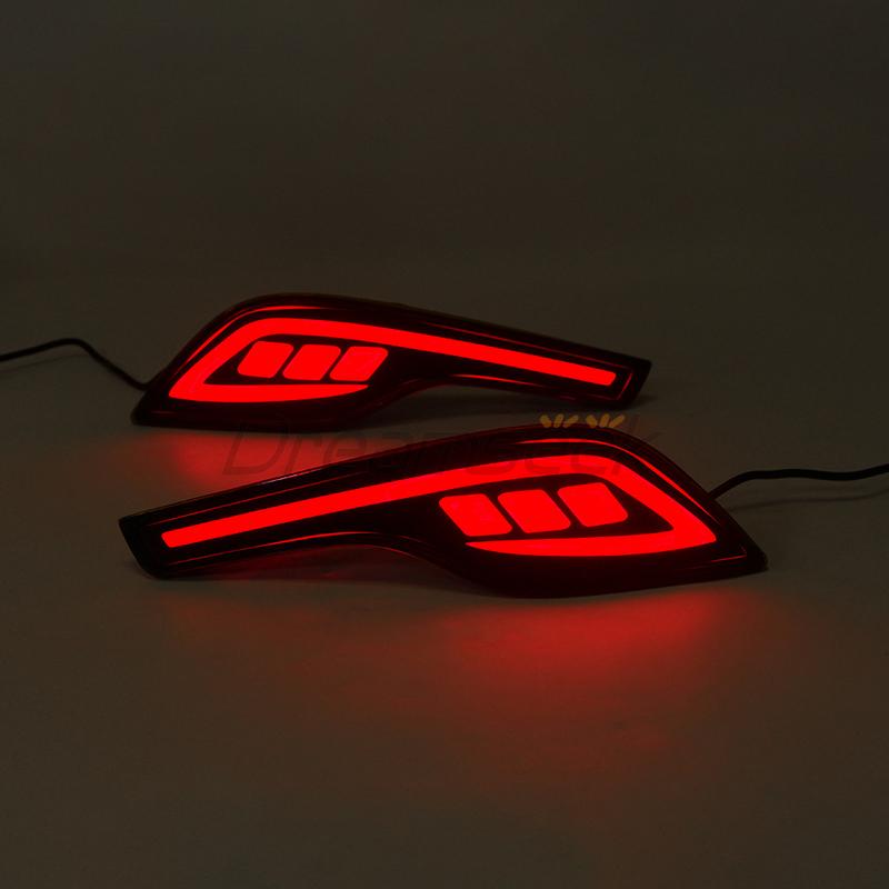 Pair LED Rear Bumper Brake Tail Light for Honda CRV CR-V 2017 2018  Reflector Driving Stop Lamp Taillight Auto Accessories