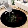 1pc Positive Vibes Chair Carpet for Office Non Slip, Lightweight, Machine Washable Rug for Office Holiday Decor
