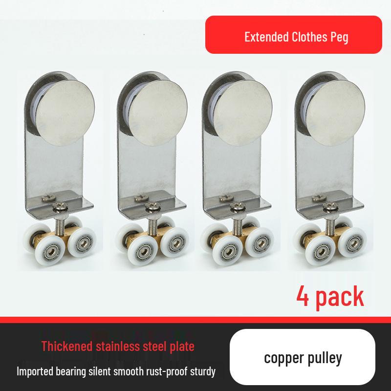 Sliding Shower Door Pulley Wheel Set - Copper Rollers for Glass Doors