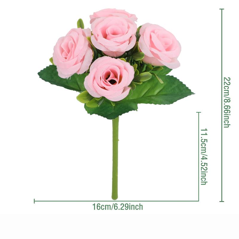 Silk Cloth Artificial Pansy Flowers DIY Phalaenopsis Simulated Rose Bouquet Soft Dyed Edged Flower Bouquet Photography Props