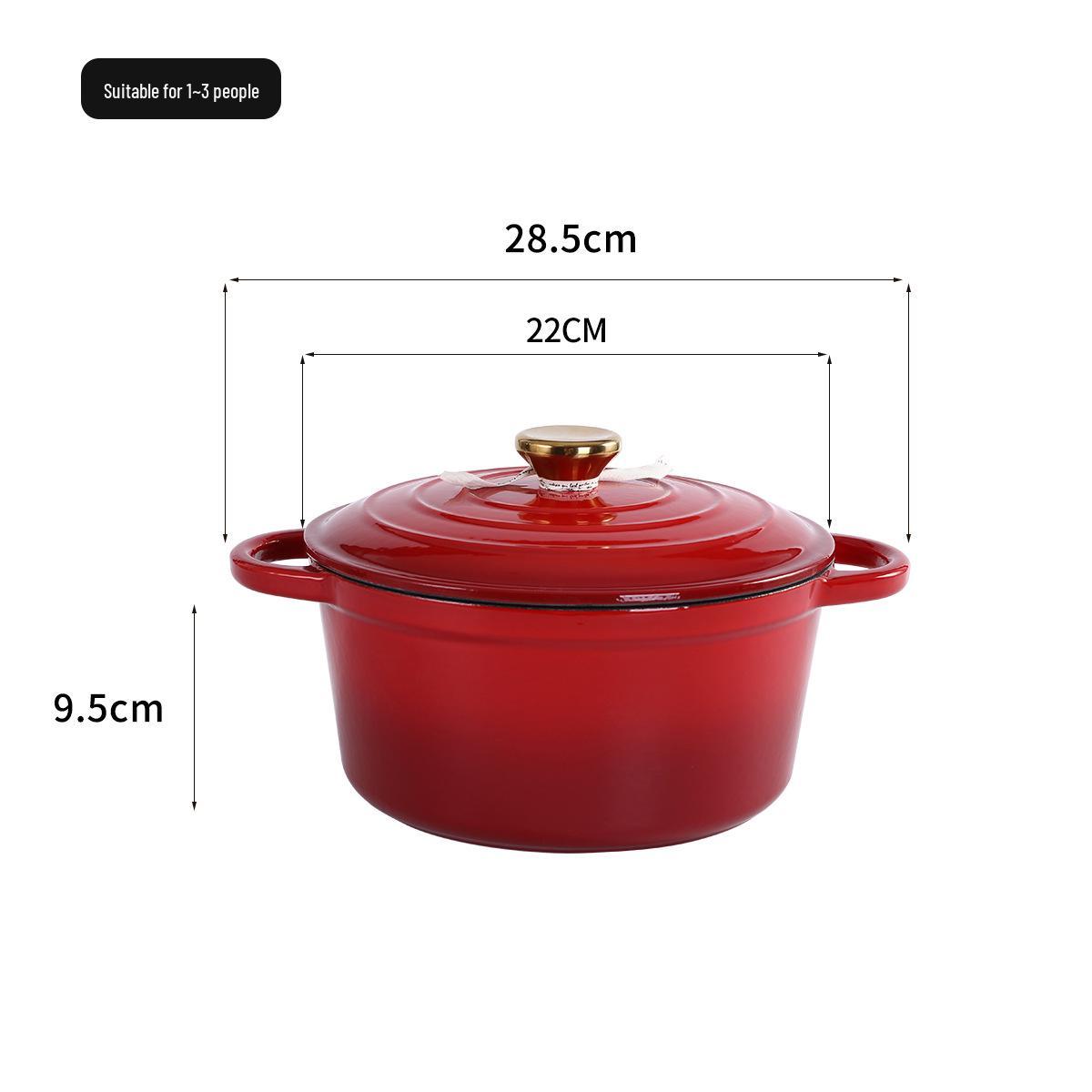 Enamel Cast Iron Cooking Pot: Stew