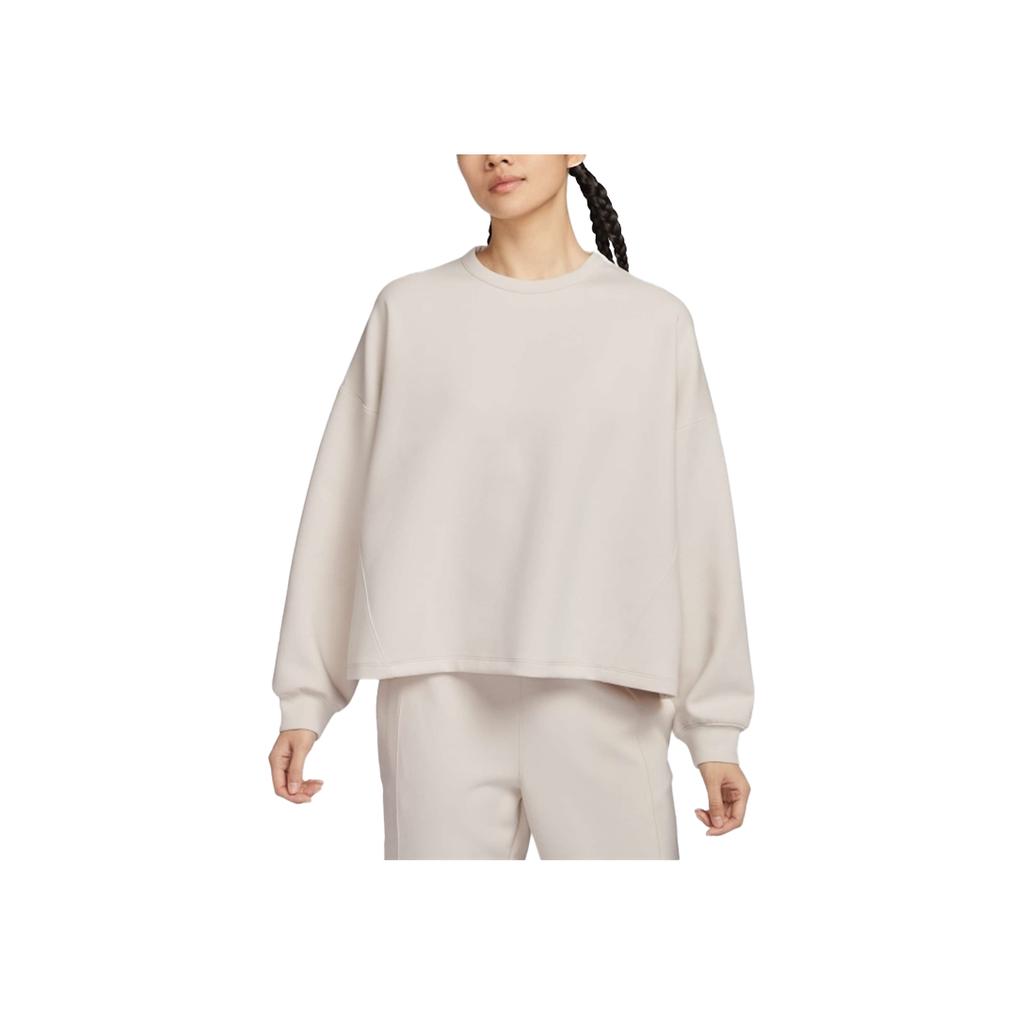 Nike 24.7 DF Crew Soft Knit Round Neck Pullover Sweatshirt Women Sweatshirt Off-White HQ8194-104