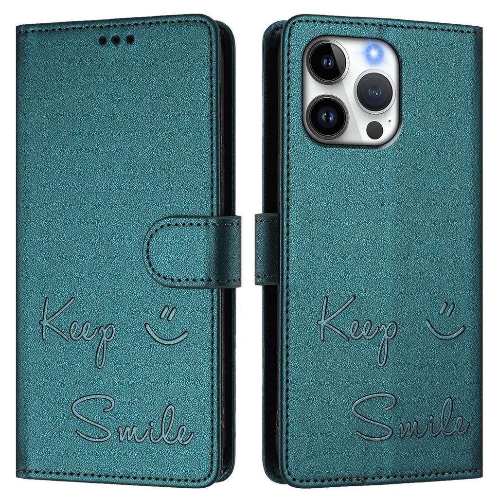 Custodia a Portafoglio in Pelle a Libro per Cubot Max 5 A10 P50 A20 A30 A40 P90 X100 Note 40 60 Design Embossato Keep Smile con Laccetto da Polso