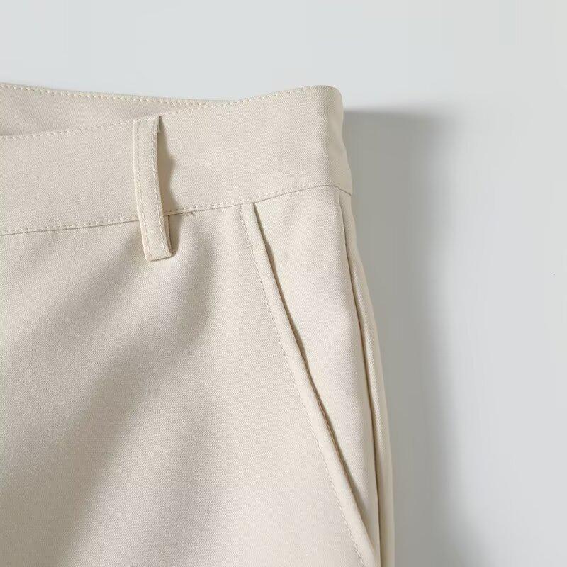 2025 Spring Women's High-Waisted Straight-Leg Pants - Versatile, Casual, and Elegant