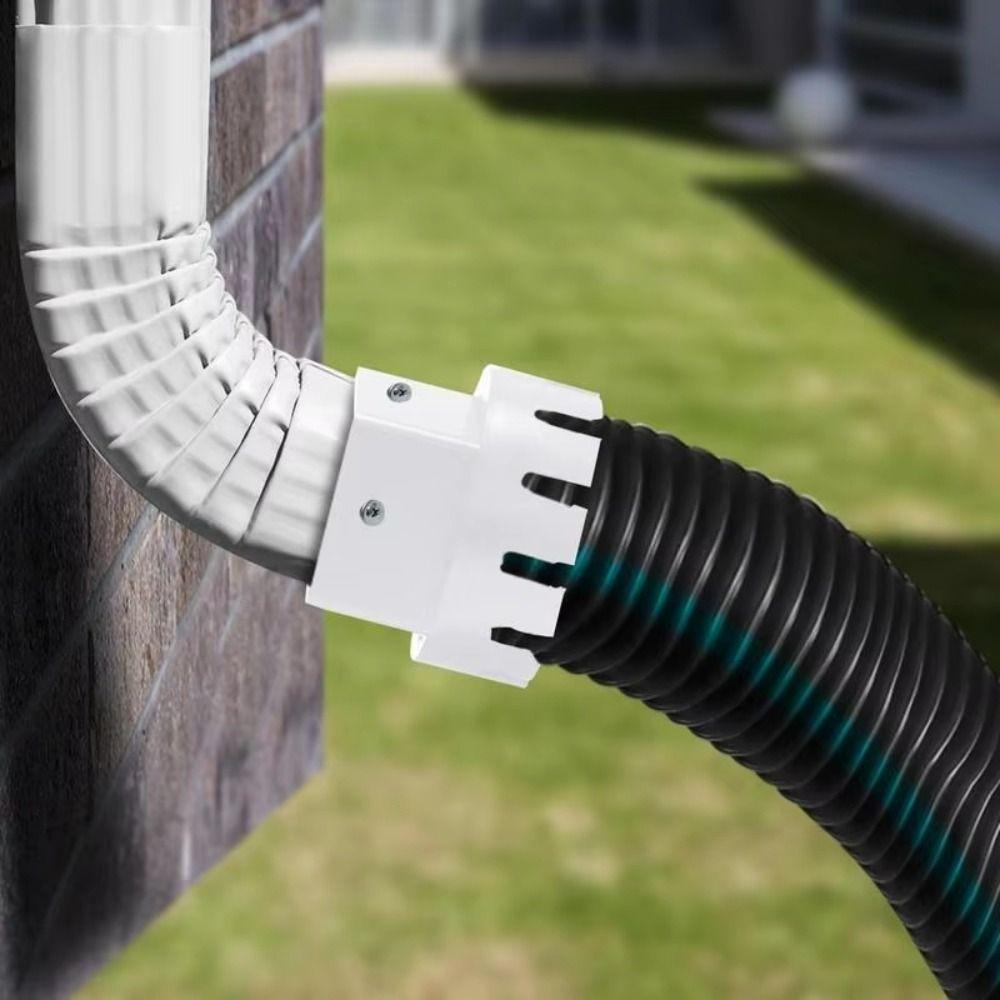 Round To Square Rain Gutter Downspout Adapter Rainwater Collection Diverter  Outdoor Drainage