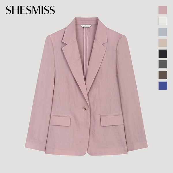  She S miSS  Linen claSSic One Button Jacket Swwjko22520