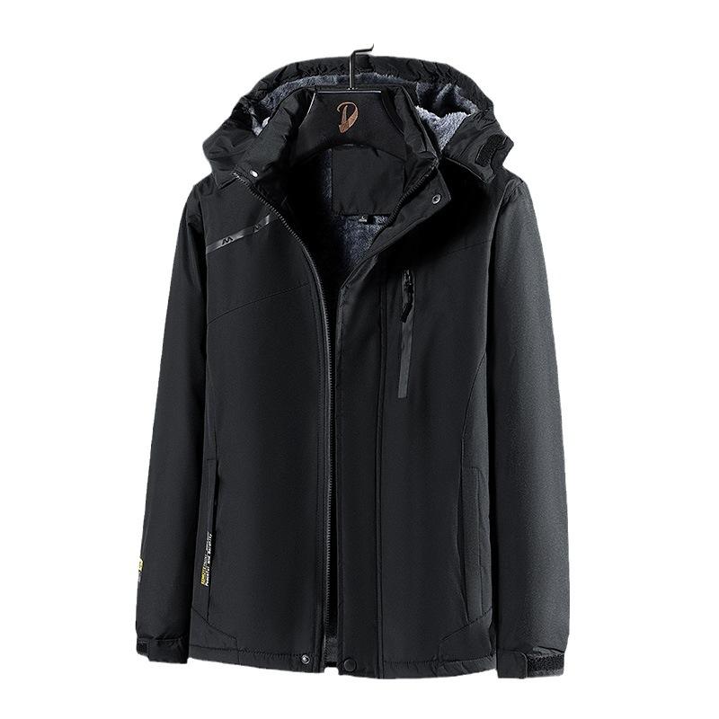 Giacca invernale foderata in pile Giacca da alpinismo da uomo con fodera in pile, giacca da alpinismo antivento e impermeabile