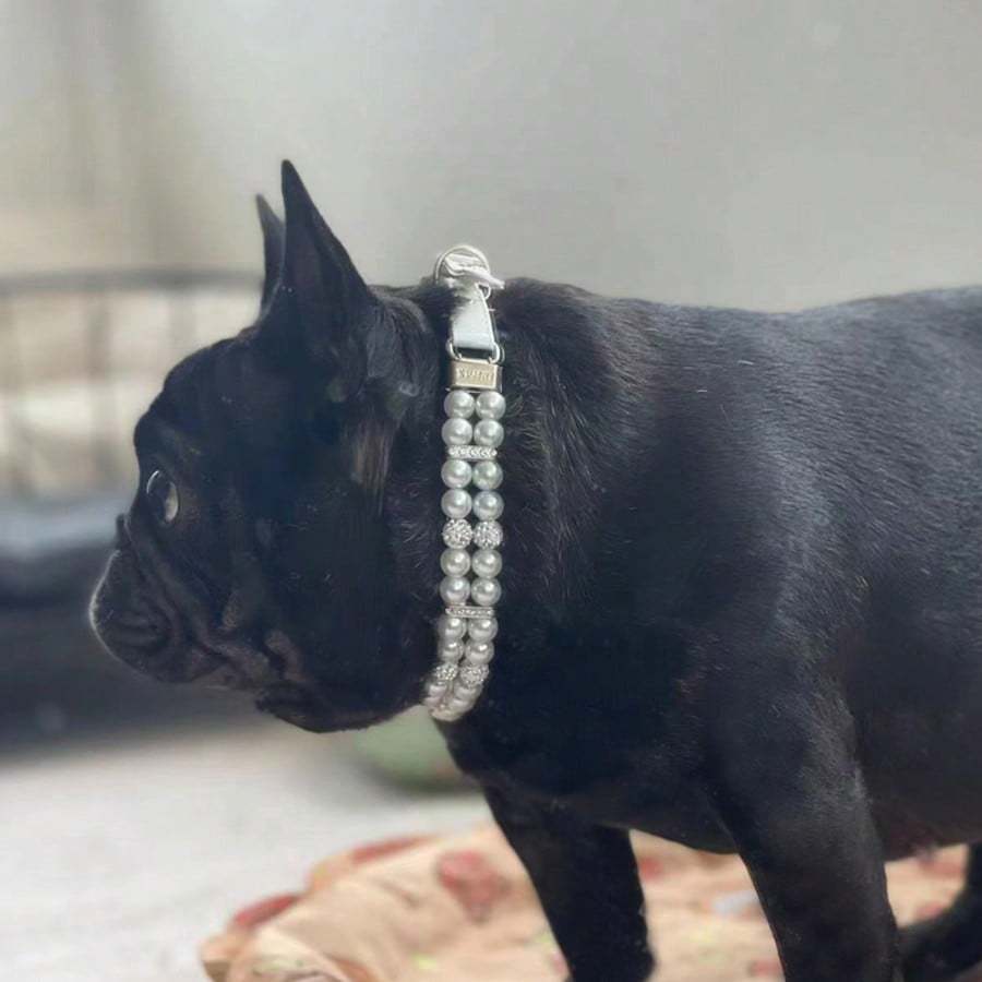 Faux Pearl Pet Collar