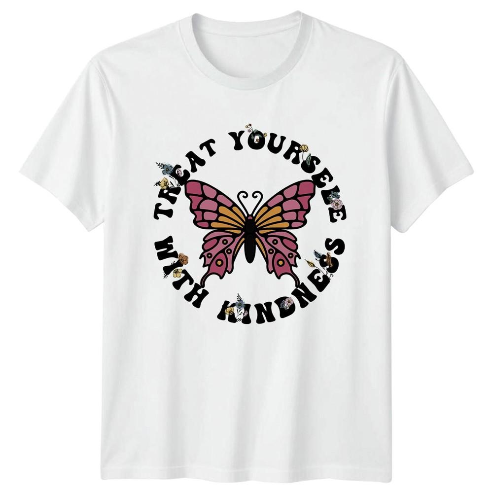 Treat Yourself With Kindness Unisexs TShirt Self Care Unisextal Health Gift For Her S