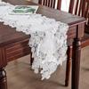 Table Runner White Europe Embroidered Yarn Table Flag Table Cover Hollow Out Lace Coffee Long Corner Fashion Wedding Decoration