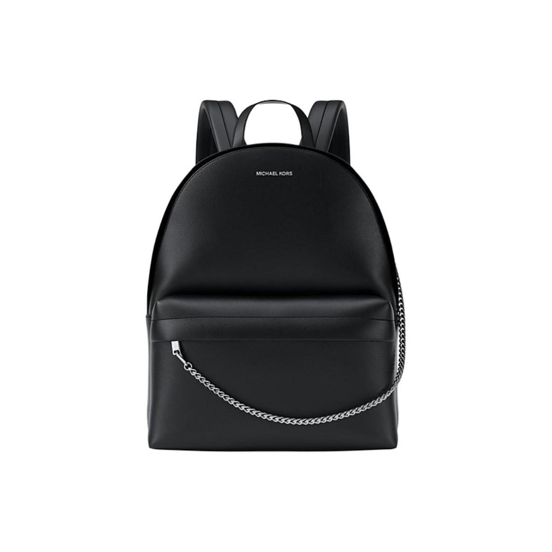 

Michael Kors MK Slater Backpack With Silver Hardware Women Backpack Black 35F5S04B3V-BLACK Basic Set (Bag+Dust Bag)