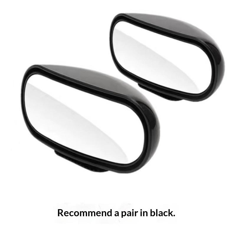 2Pcs Car Mirror 360 Degree Adjustable Wide Angle Side Rear Mirrors Spot Snap Way For Parking Auxiliary Rear View Mirror чёрный