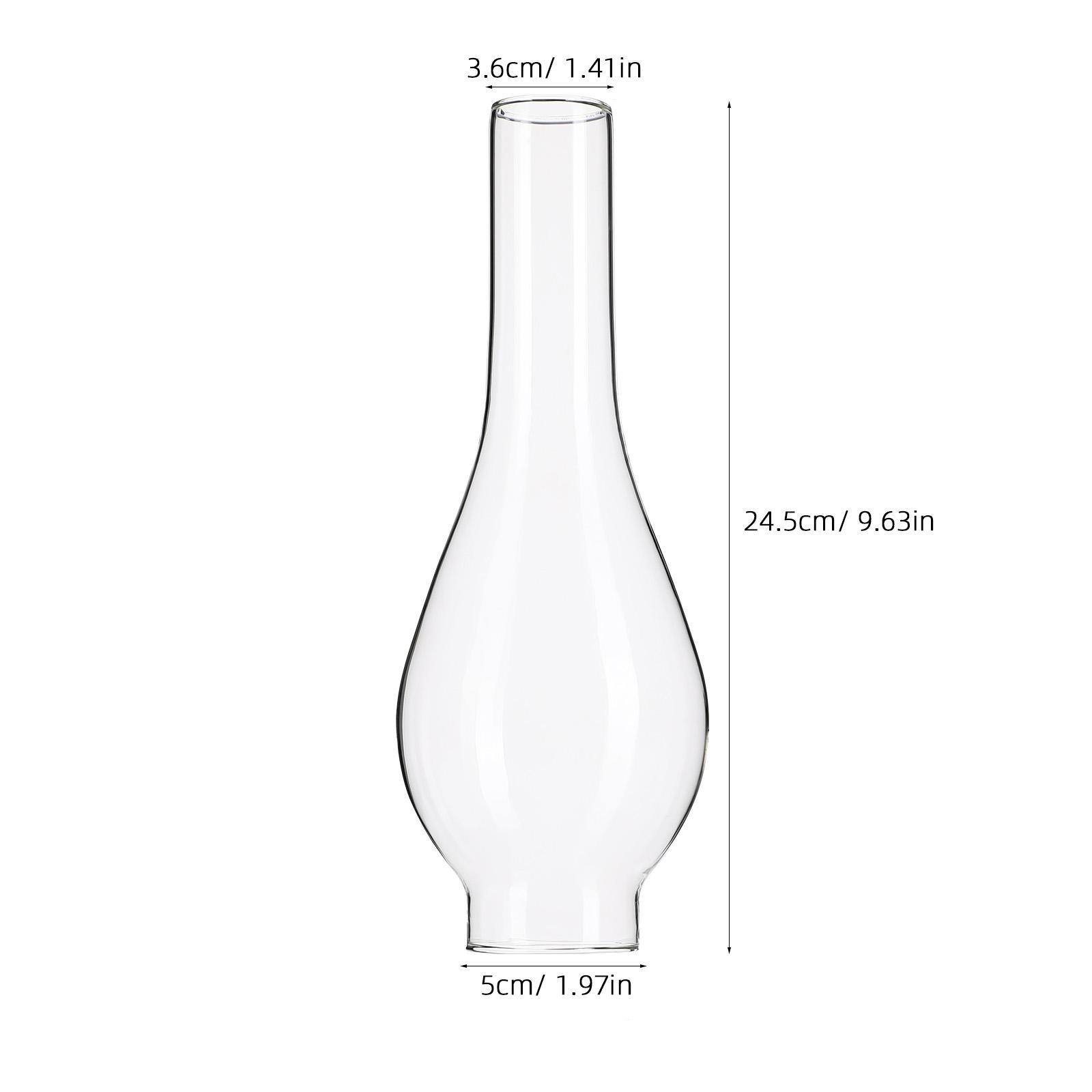 

Довгий скляний ковпак для олійної лампи Запасний прозорий абажур для ліхтаря Прозора кришка для деталей олійної лампи Світлий абажур