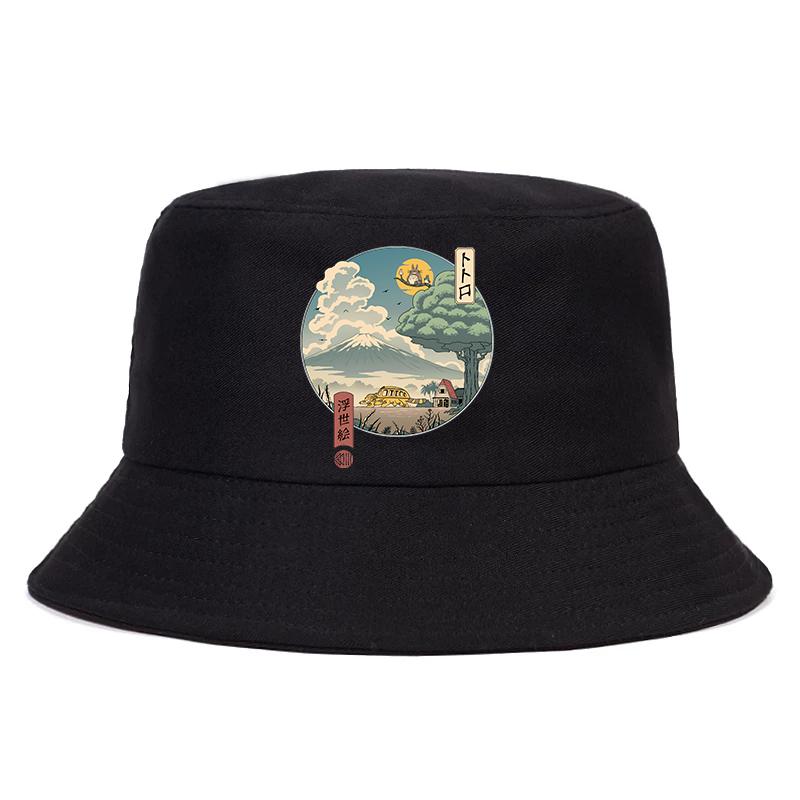 Totoro Pălărie de vară Femei Unisex Panama bob Pălărie de găleată The Design Vizor plat Miyazaki Hayao Studio Ghibli Pălărie de pescar Anime