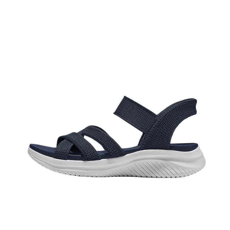 Skechers Sport Comfort Mesh Slip-On Beach Sandals Women Sandals 164085-NVY 36