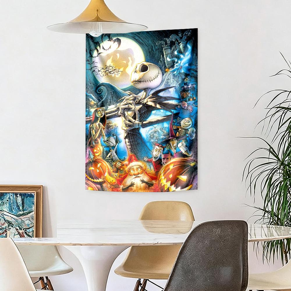 Christmas Nightmare Wall Decor Tapestry Art For Pet Memorial Birthdaywedding Party Backdrop Family Gift
