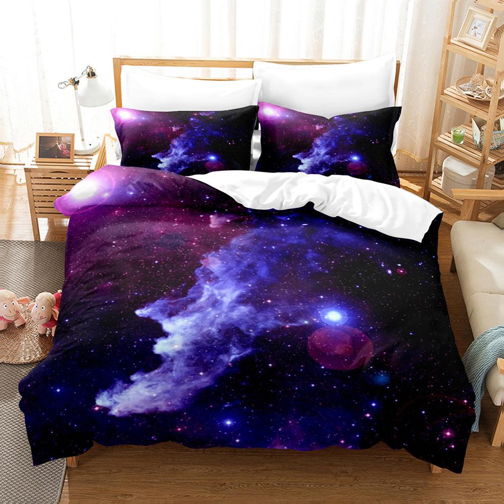 Export, Space, Starry Sky, Galaxy, Home Textile Bedding Kit, Quilt Cover, Pillowcase, Sheet Batch