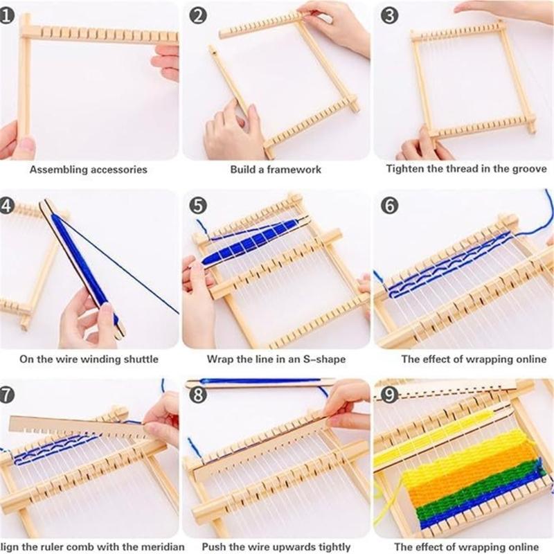 Wood Multiple Craft Loomed Set for Beginner and Experts WithPortable Designs and High Performances Adjustment