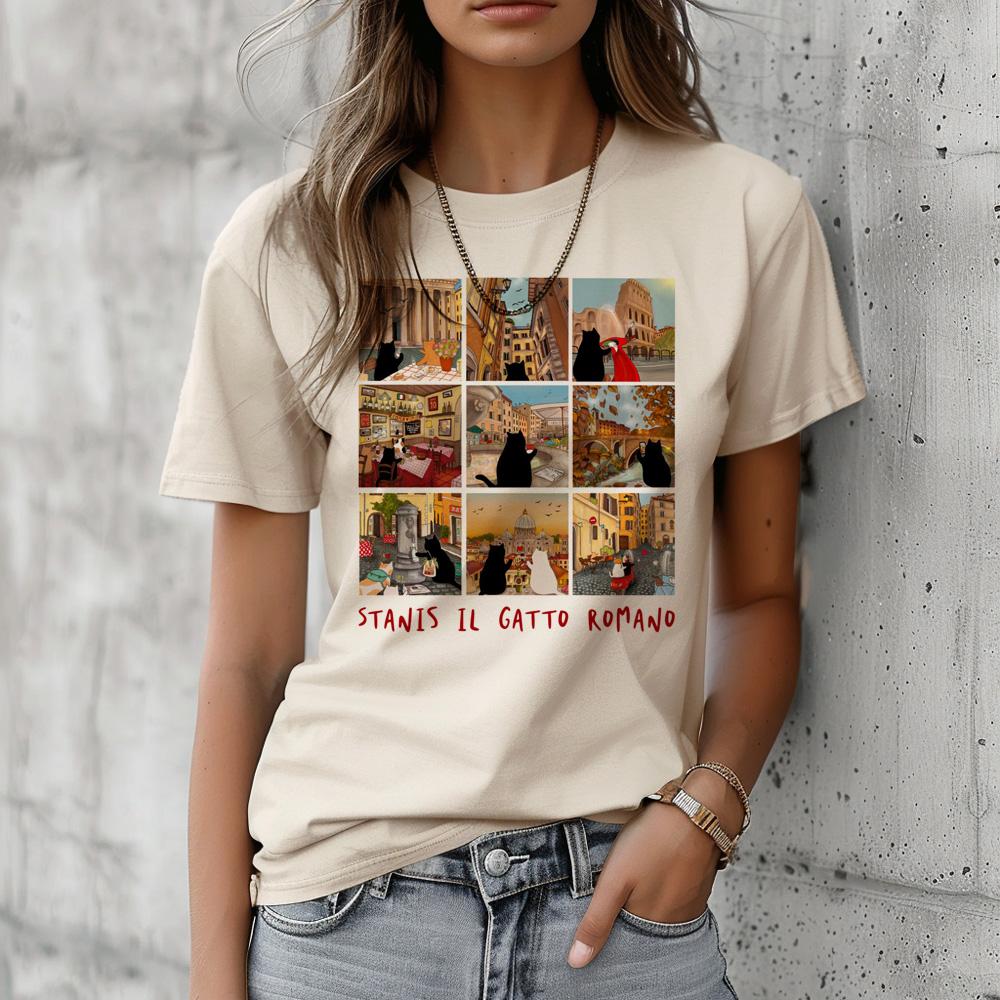 Italy Tshirt Women Y2K Summer T Shirt Girl Funny Clothing