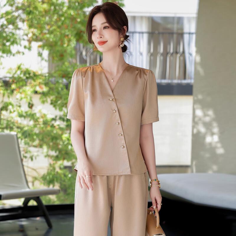 Middle-Aged Women's Summer Fashion Suit Set