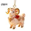 Holiday Tree Ornaments 2D Flat Christmas Sheep Hanging Ornament with Lanyard, Acrylic Decorations Pendant for Home Party Festive Decor And Seasonal
