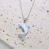 Simple Dolphin Zirconia Pendant Necklaces for Women New Fashion Wedding Party Necklace Jewelry Accessories