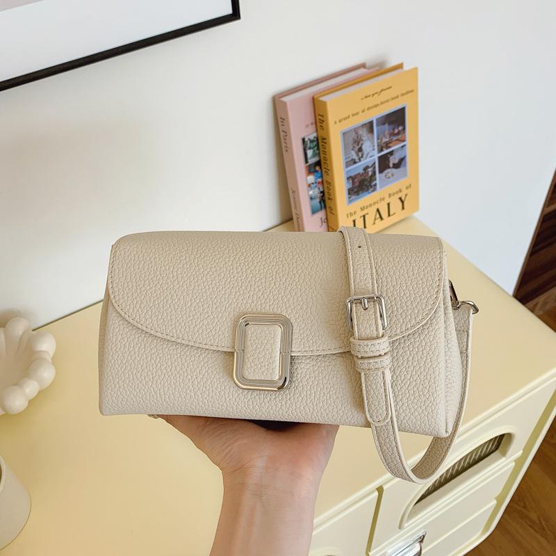 Trendy texture fashionable single shoulder underarm bag women's new simple and versatile multi-compartment messenger bag small square bag