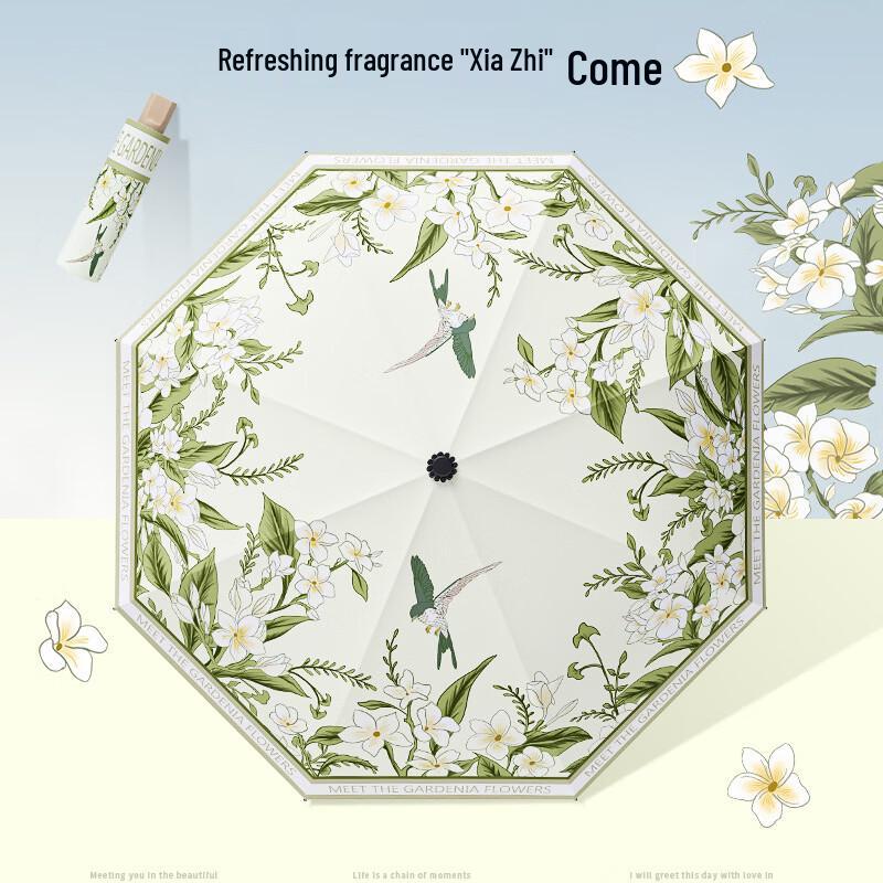 

Tian Ai Vintage Floral Manual All-Weather UV Protection Folding Umbrella