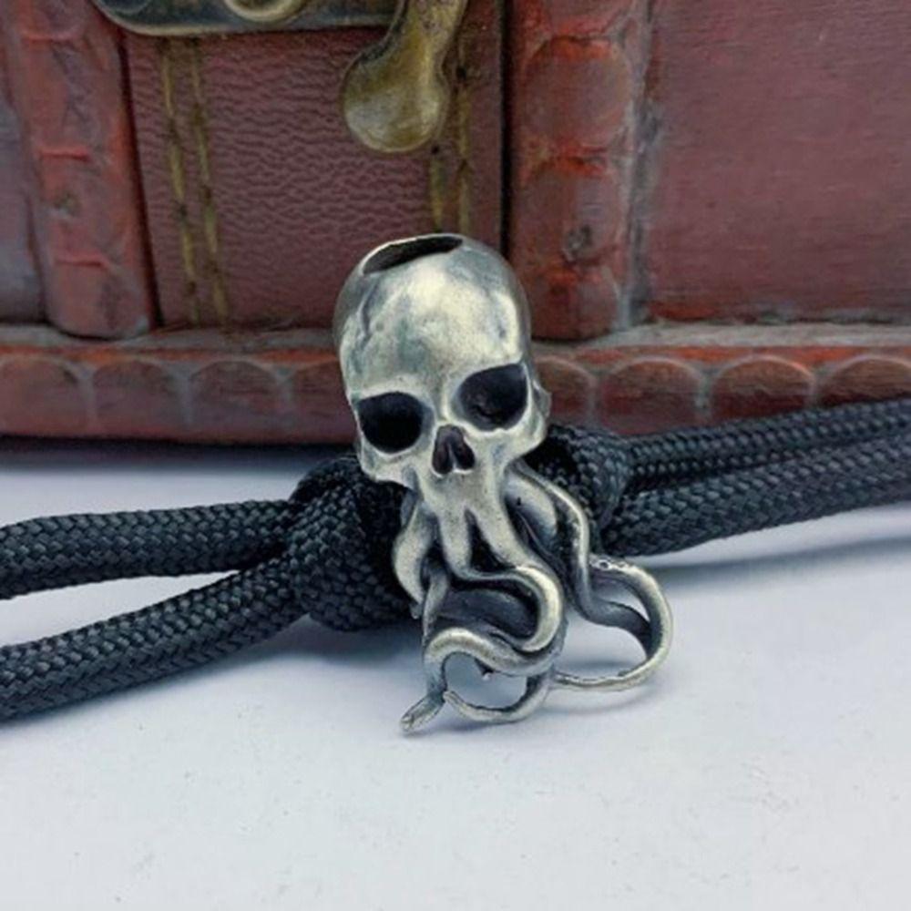 Handmade Eagle Head Octopus Head Charms Bracelet Lanyard Pendant EDC Outdoor Tool