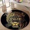 1pc Leopard Print Office Round Area Rug, Indoor Mat Suitable ForOffice, Under Office Chairs Bedroom Living Room Home Decor T195
