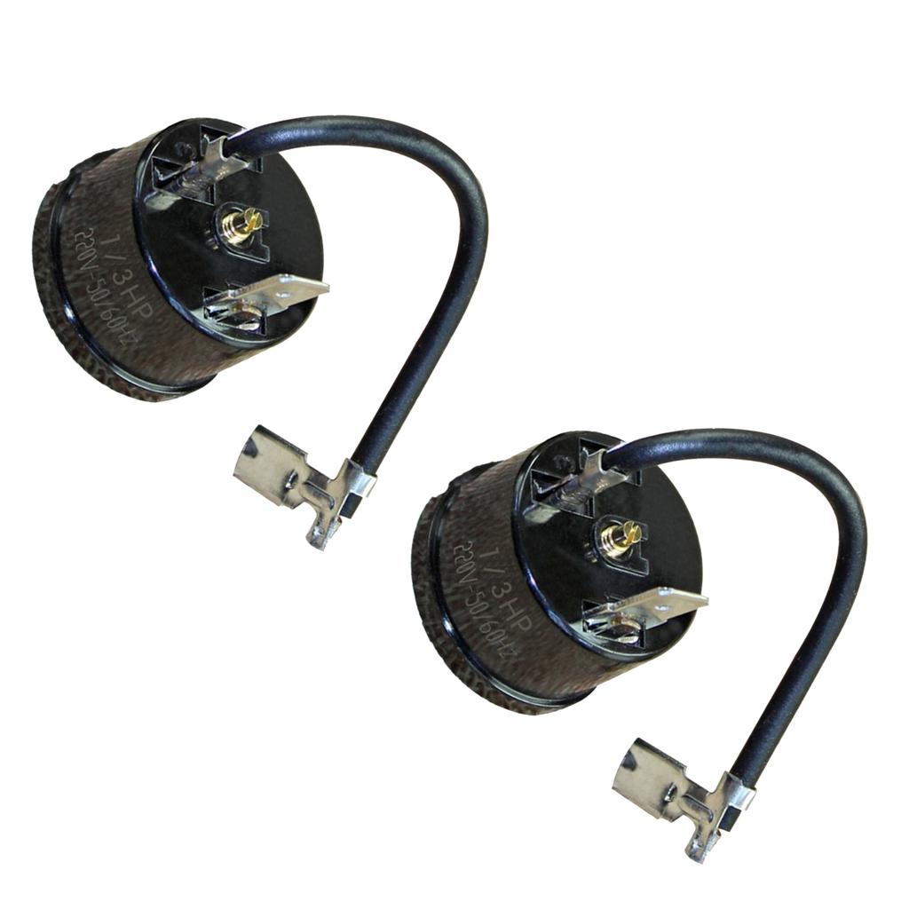 2Pcs Refrigerator Thermal Overload Protector 1/2HP/1/3HP/1/4HP/1/5HP/1/6HP Compressor Replacement Overheat Safety Unit