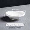 7-inch Uniquely Shaped White Ceramic Salad Bowl Home Modern Breakfast Fruit Yogurt Bowl Dinner Cooking Plate Kitchen Tableware