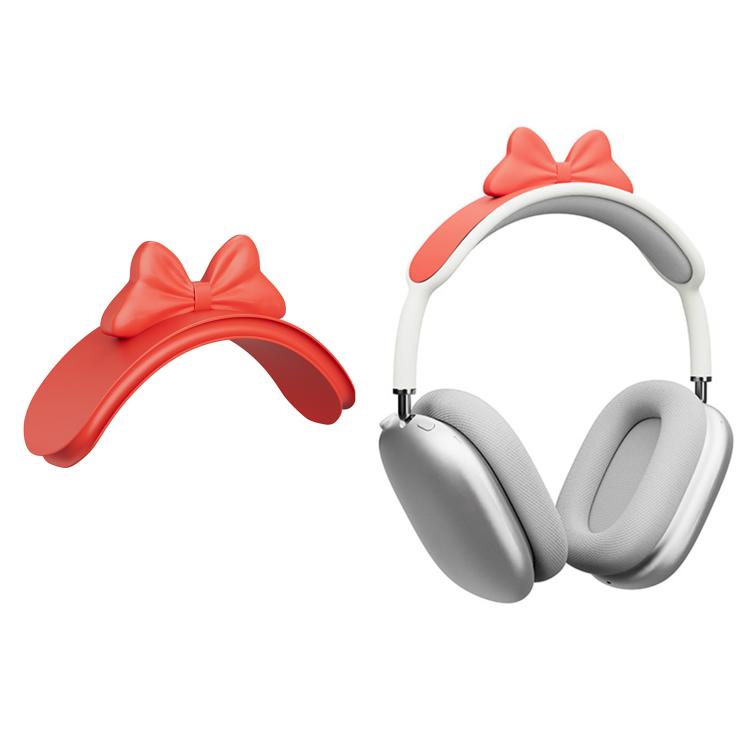 XDcase Bowknot Silicone Headband Decorative Cover For AirPods Max красный