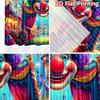 2D Flat Printing 2pcs Scene Curtain Carnival Funfair Circus Celebration Digital Printed Polyester Drapes Festive Holiday for New