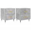 VidaXL Bedside Tables 2pcs Concrete Grey 40x35x47.5cm Engineered Wood 827269