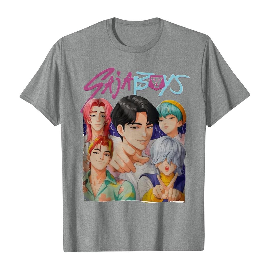 Boys And Girls Round Neck Casual Cartoon Print Short-sleeved T-shirt Tops
